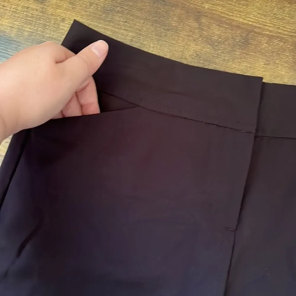 Worthington Petite Black Bermuda Polyester Blend Shorts